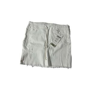 White denim jogger skirt